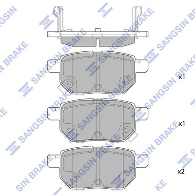 Колодки гальмівні дискові TOYOTA AURIS (_E15_) 1.6 2006.10-2012.09 HI-Q (SP2094) HI-Q фото 4