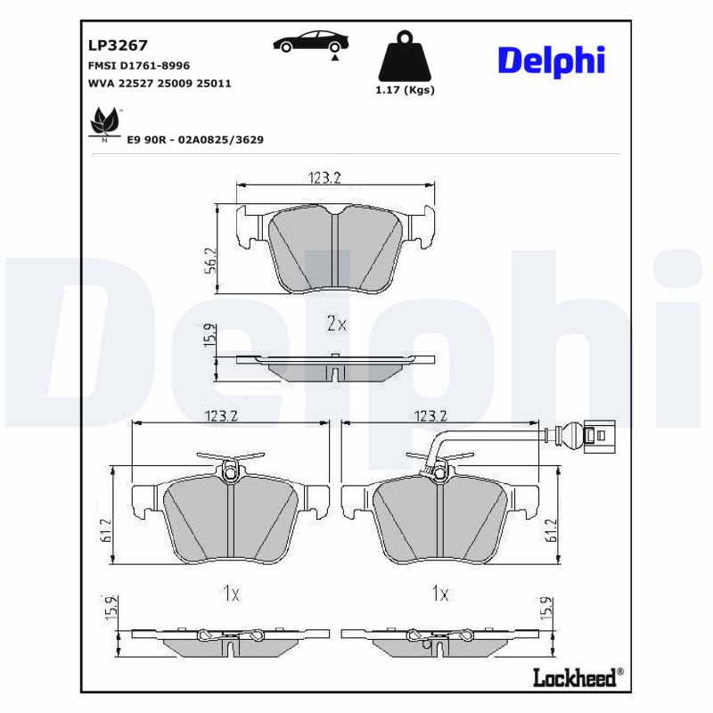 Комплект гальмівних колодок задн , AUDI A3, Q3, TT 2.5 03.15- фото 2