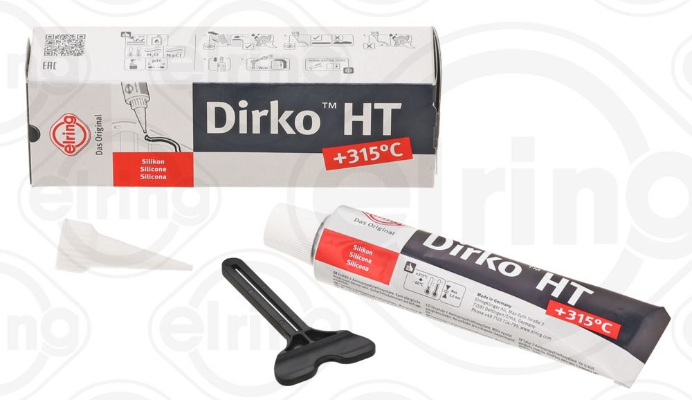 Герметик Dirko HT (-60°C +315°C) 70мл (чорний) ELRING фото 10