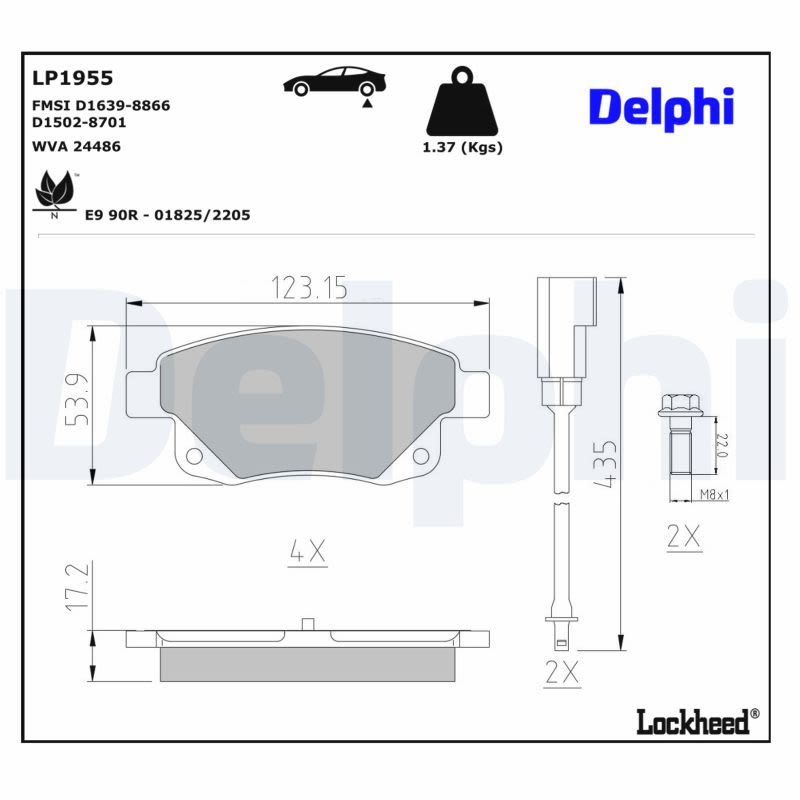 Комплект гальмівних колодок задн , BYD E6, FORD TRANSIT, TRANSIT TOURNEO 2.2D-Electric 04.06-12.17 фото 7