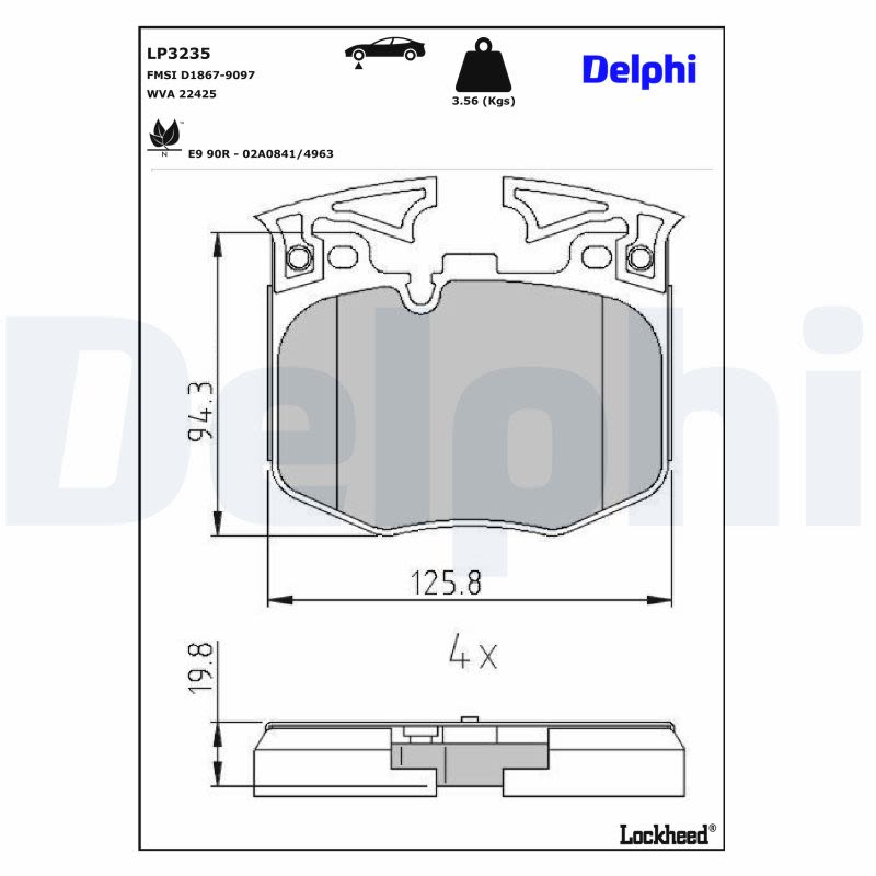Комплект гальмівних колодок передн , BMW 2 (G42, G87), 3 (G20, G80, G28), 3 (G21), 3 (G21, G81), 4 (G22, G82), 4 (G23, G83), 4 GRAN COUPE (G26), 5 (G30, F90), 5 (G31) 1.6-Electric 07.15- фото 4