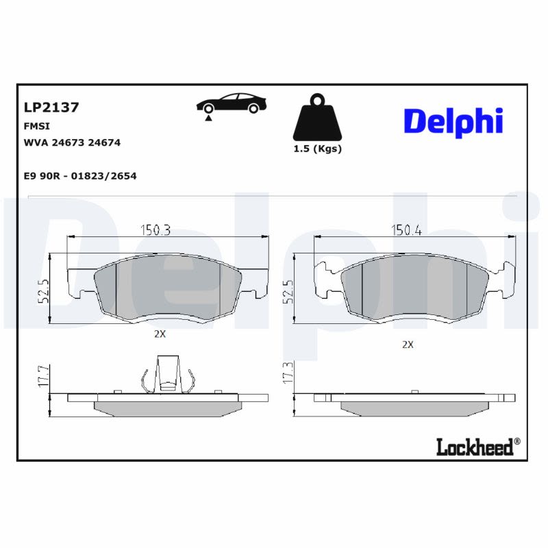 Комплект гальмівних колодок передн , CHEVROLET AVEO, DACIA LOGAN, LOGAN EXPRESS, LOGAN MCV, LADA LARGUS, RENAULT LOGAN EXPRESS, LOGAN I 1.2-1.6LPG 09.04- фото 5