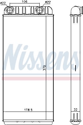 Радіатор пічки (370x179x32мм) RVI T, VOLVO FH, FH II, FH III, FH12, FH16, FH16 II D12A340-DXi13520 08.93- фото 8