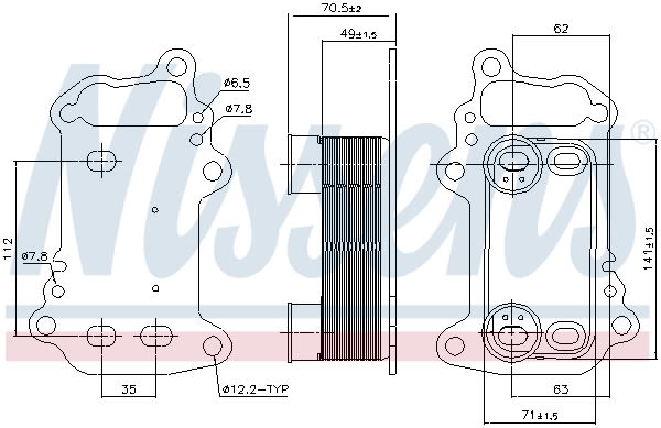 Радіатор масляний BMW 1 E81-E82-E87-E88 (04-) 116 D|BMW 1 E81-E82-E87-E88 (04-) 118 NISSENS (91151) Nissens фото 9