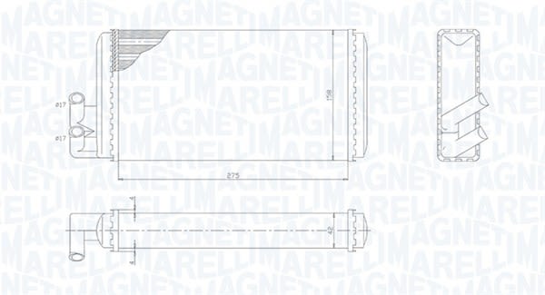 Радіатор пічки AUDI 100 C1, 100 C2, 100 C3, 100 C4, 200 C2, 200 C3, 80 B4, A6 C4, A6 C5, A8 D2, V8 1.6-4.2 09.71-01.05
