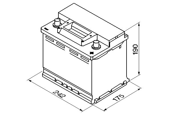 Аккумуляторная батарея 56Ah/480A (242x175x190/+R/B13) фото 12