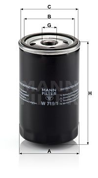 Filtr oleju MANN-FILTER W 719/1