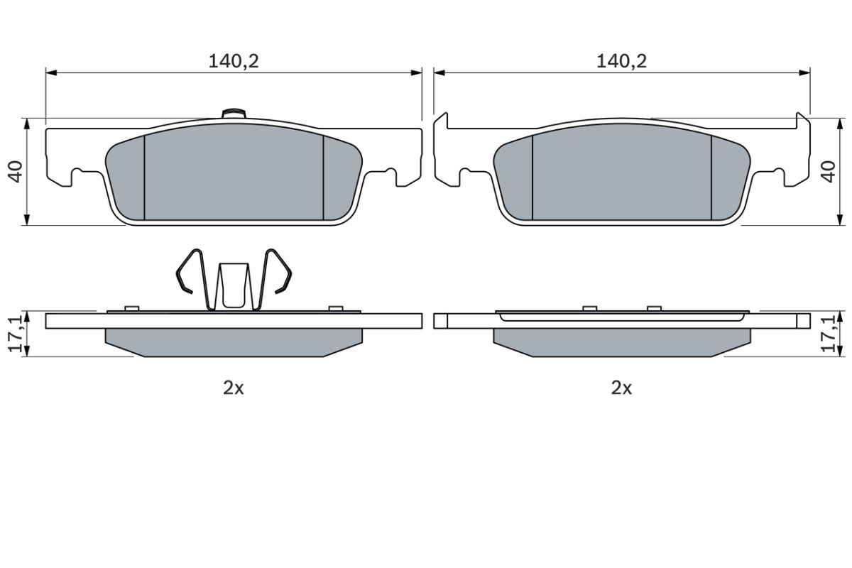 Колодки гальмівні дискові RENAULT LOGAN/STEPWAY II (L8_) 1.5 2012.09- BOSCH (0 986 494 661) Bosch фото 7