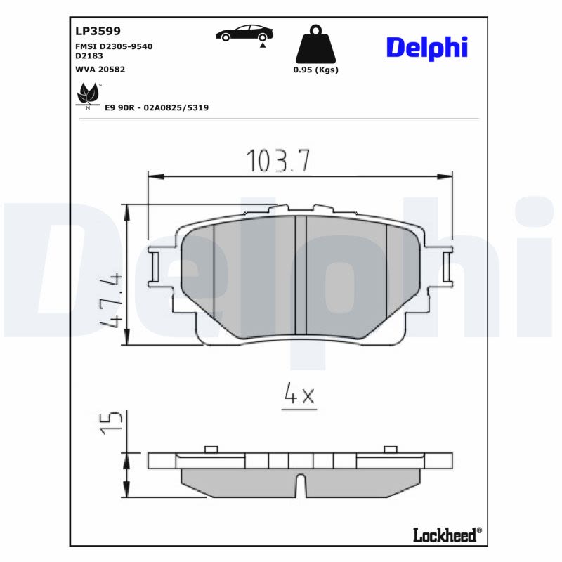 Комплект гальмівних колодок задн , LEXUS LM, NX II, RC, RX, RZ, UX, SUZUKI ACROSS, EVITARA, TOYOTA BZ4X, C-HR+, HIGHLANDER, RAV 4 V, YARIS CROSS 1.5-Electric 08.15- фото 4