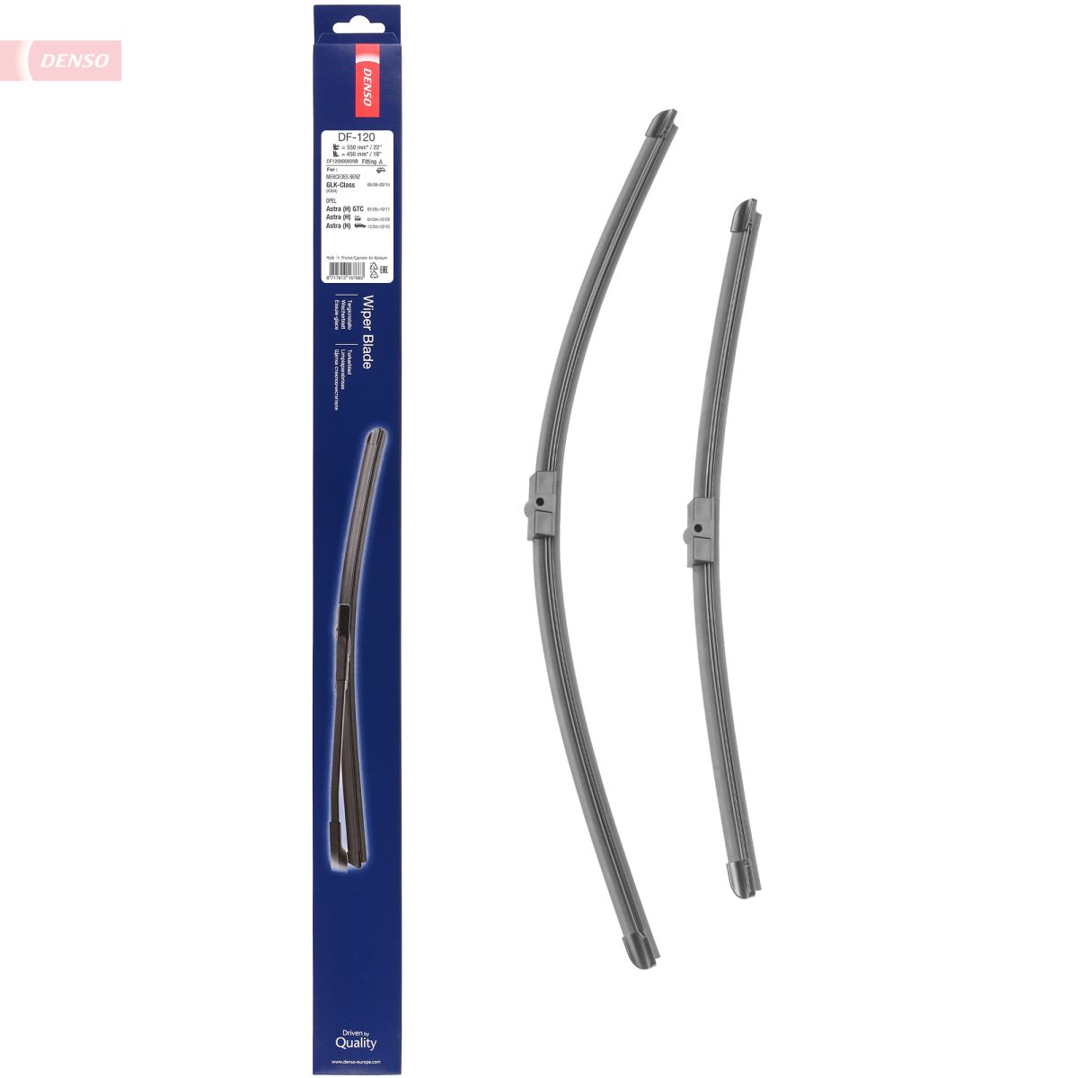 Щітка склоочисника К-Т БЕЗКАРКАСНИЙ/550/450 MM/LHD/RHD DENSO (DF-120) Denso фото 6