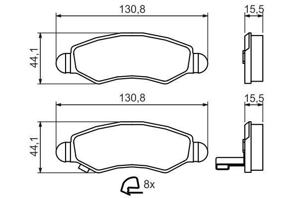 Колодки тормозные (передние) Subaru Justy 03-/Opel Agila 00-07 фото 12