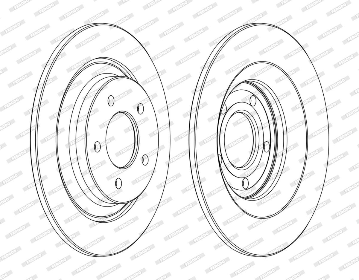 Диск гальмівний З ПОКРИТТЯМ MAZDA 5 (CR19) 2.0 2005.02-2010.12 FERODO (DDF1547C) Ferodo фото 5