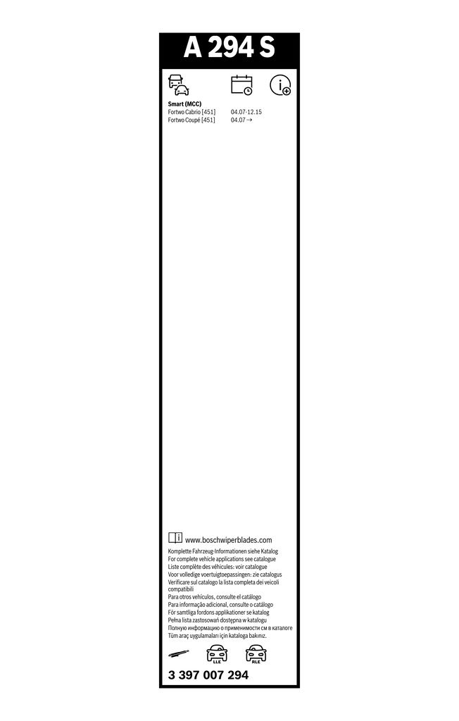 Щітка склоочисника К-Т БЕЗКАРКАСНИЙ AEROTWIN 600/550 ММ BOSCH (3 397 007 294) Bosch фото 7