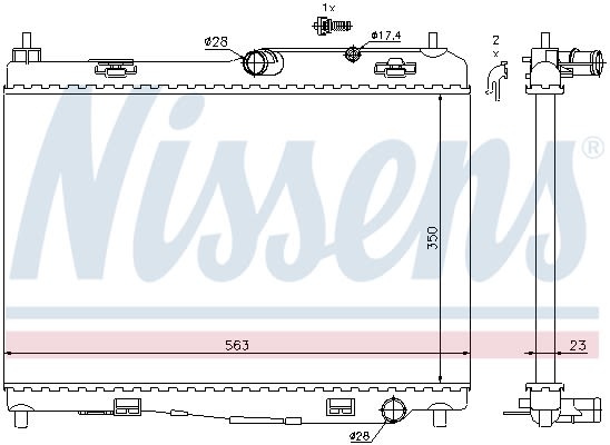 Радіатор охолоджування FORD FIESTA 1.3-1.6 08- NISSENS (69235) Nissens фото 9