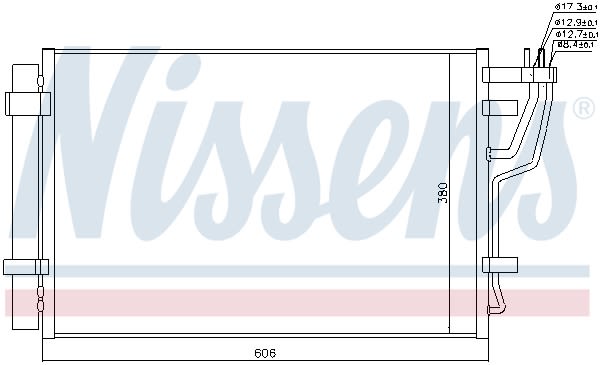 Конденсер кондиціонера HYUNDAI I30 GAS 1.4, 1.6, 2.0 MAN & AUT (07-) NISSENS (940006) Nissens фото 11