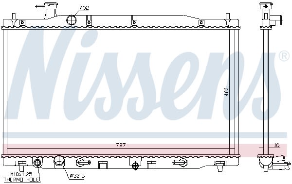 Радіатор охолоджування HONDA CR-V (06-) 2.4I/M/A/AC+/-(05/06-) OE 19010-RZA-A51 NISSENS (68139) Nissens фото 9