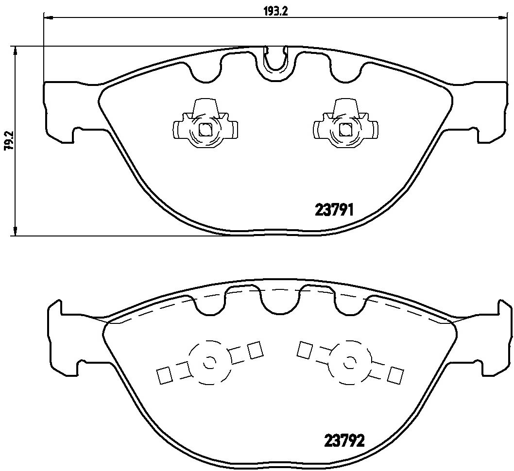 Колодки гальмівні дискові BMW 5 (E60) 3.0 2001.12-2010.03 BREMBO (P06047) BREMBO фото 5