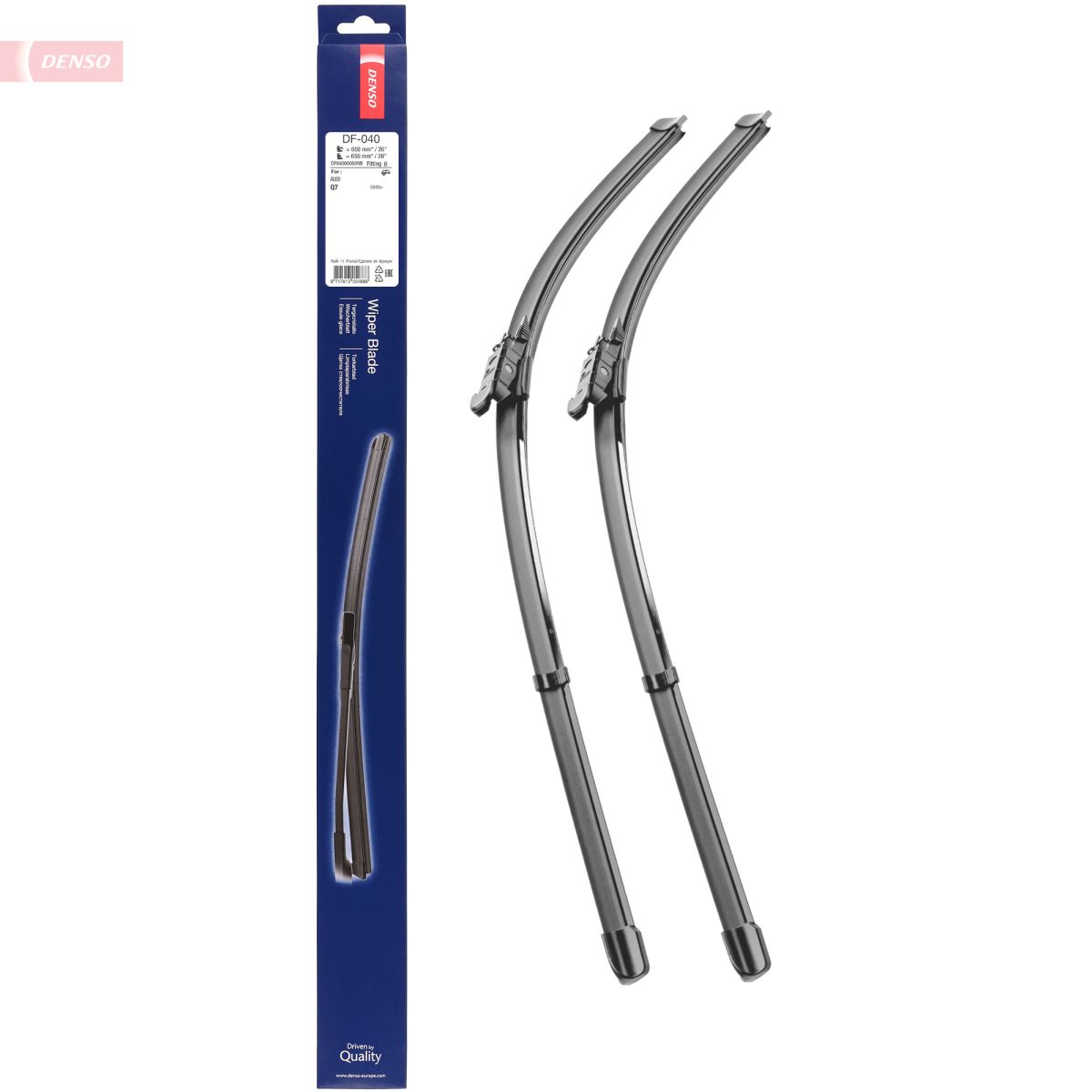 Щітка склоочисника К-Т БЕЗКАРКАСНИЙ 650/650 MM/LHD/AUDI Q7 (4L) (06-) DENSO (DF-040) Denso фото 7