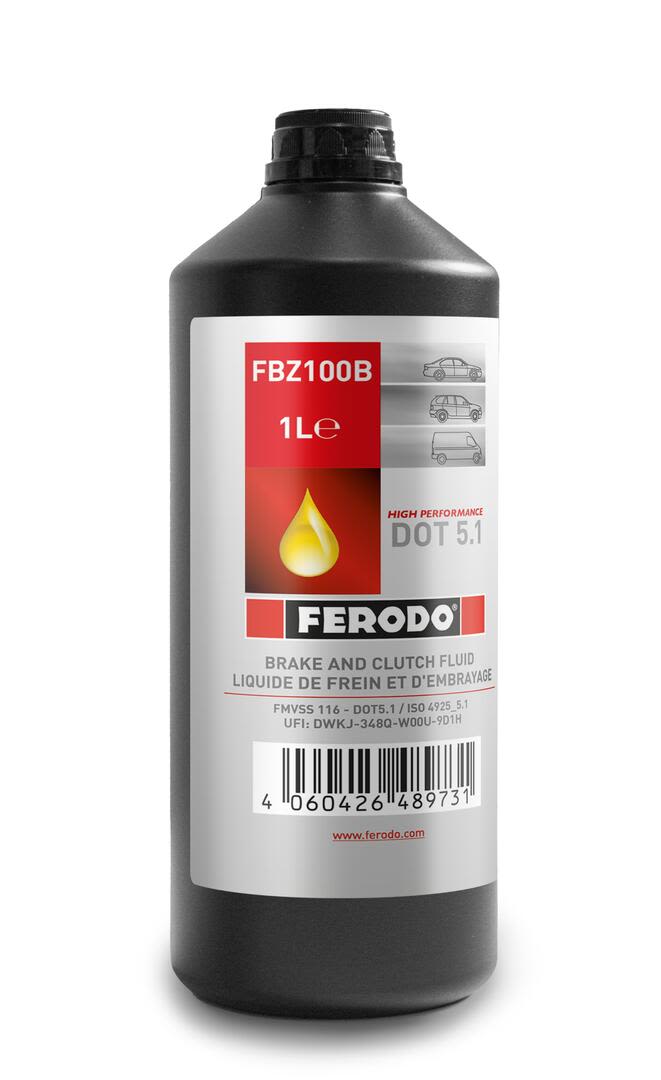 Рідина гальмівна DOT 5.1 1л DOT5.1 1L (6 X 1L) ТОЧКА КИПІННЯ 271°C FERODO (FBZ100B) Ferodo фото 5