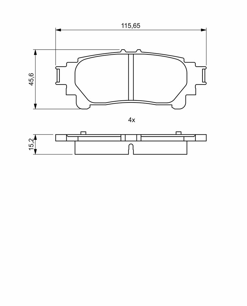 Комплект гальмівних колодок задн , LEXUS GS, IS III, RC, RX, TOYOTA MIRAI, PRIUS PLUS 1.8H-Electric 12.08- фото 9