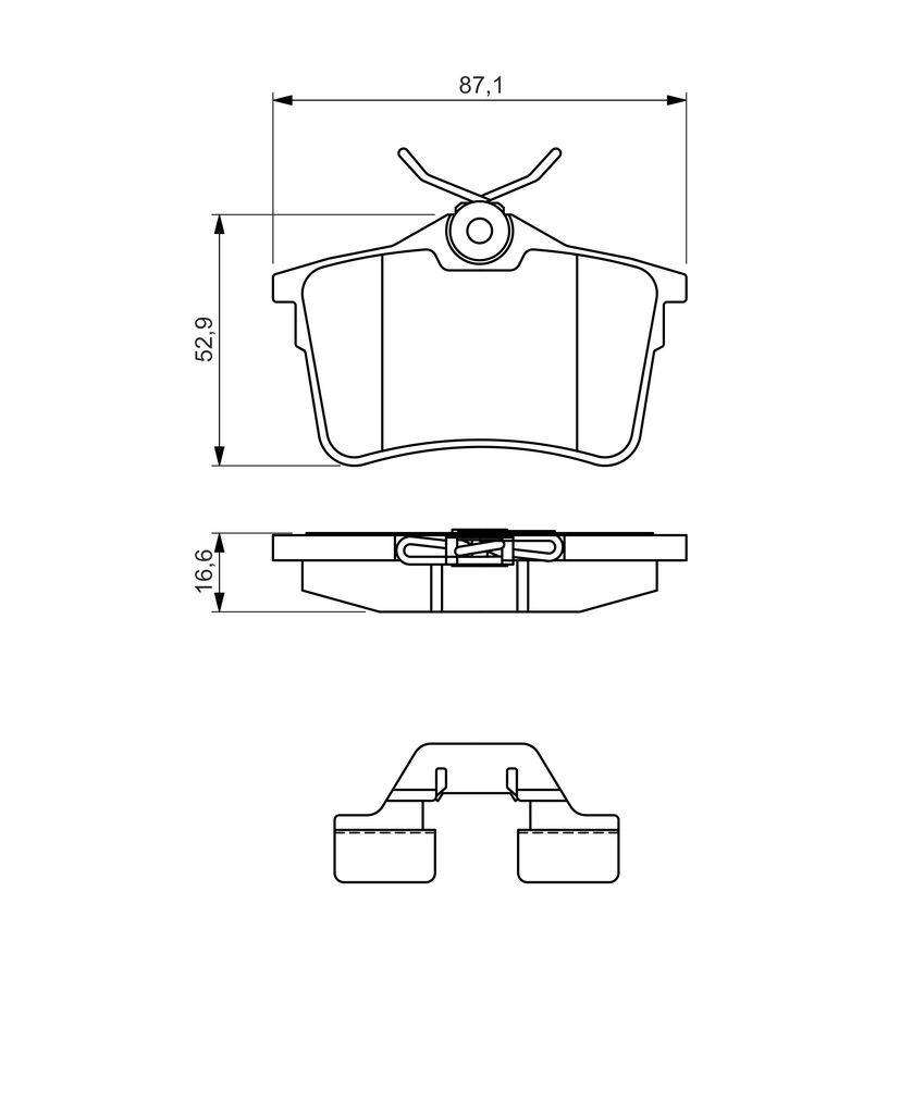 Комплект гальмівних колодок задн , CITROEN BERLINGO, BERLINGO MULTISPACE, PEUGEOT 308 I, PARTNER, PARTNER ORIGIN, PARTNER TEPEE 1.2-Electric 09.07- фото 4
