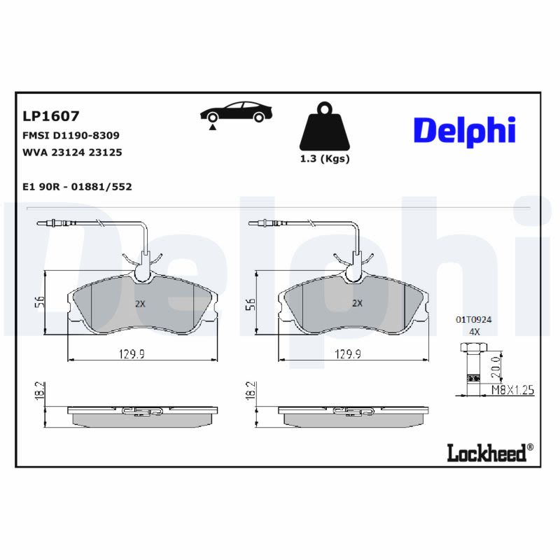 Колодки тормозные (передние) Citroen Berlingo 96-11/Peugeot Partner 96-15 (Trw) (+датчики) фото 7