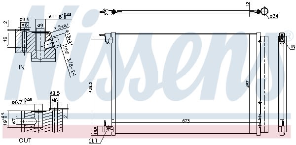 Конденсер кондиціонера MERCEDES C-CLASS W 205 (14-) AMG C 43|MERCEDES C-CLASS W 205 (14- NISSENS (940519) Nissens фото 11