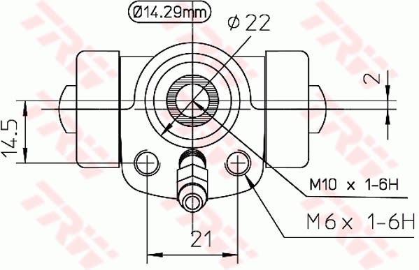 Гальмівний циліндр задн лів/прав AUDI 50, 80 B1, 80 B2, 80 B3, COUPE B2, VW DERBY, GOLF I, GOLF II, JETTA I, JETTA II, PASSAT B1, PASSAT B2, POLO, POLO CLASSIC, POLO II 0.8-2.1 05.72-04.93 фото 2