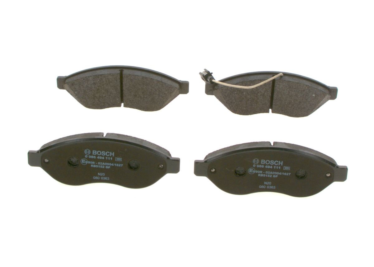 Колодки гальмівні дискові CITROEN JUMPER 06-, FIAT DUCATO 06-, PEUGEOT BOXER 06- BOSCH (0 986 494 111) Bosch фото 5