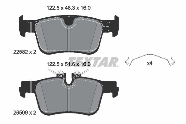 Комплект гальмівних колодок задн (з комплектуючими), VOLVO S60 III, S90 II, V60 II, V90 II, XC60 II 2.0-2.0H 03.16- фото 2