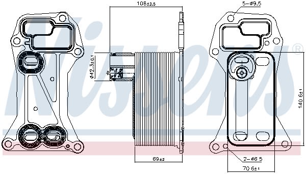 Радіатор масляний BMW 3 E90-E91-E92-E93 (05-) 325D|BMW 3 E90-E91-E92-E93 (05-) 330D NISSENS (90901) Nissens фото 10