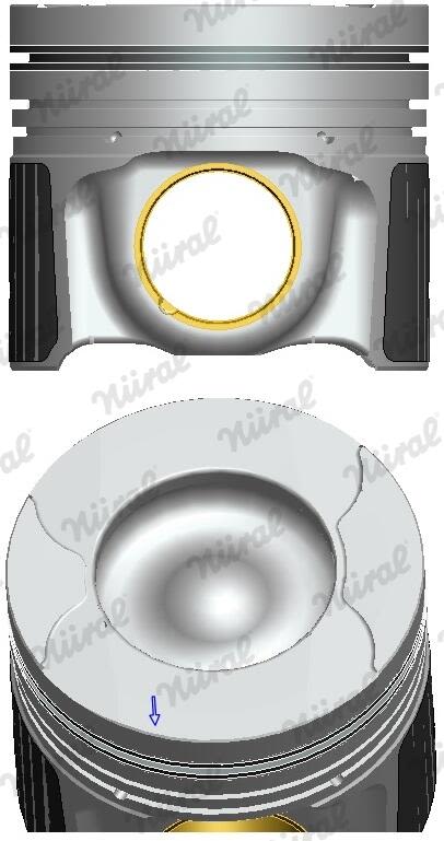 Поршень FORD 84.5 BKFA/BKFB/BKFC/BKFD/BKRA/BKRB/YMFA/YMFB/YMHA/YMRA TRAPE NURAL (87-452907-00) Nural фото 8