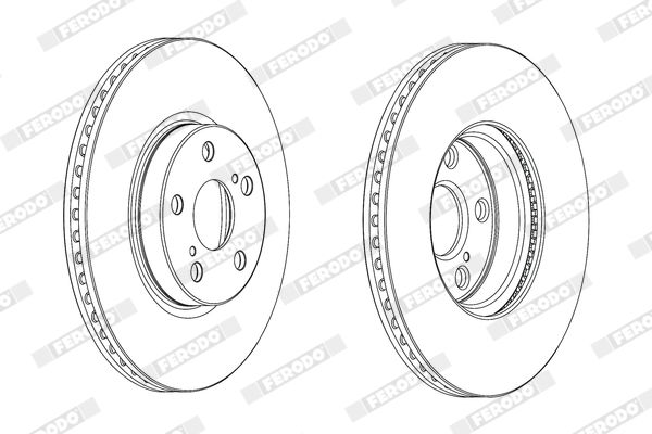 Диск гальмівний TOYOTA VERSO S (_P12_) 1.3 2010.11-2016.10 FERODO (DDF1865C) Ferodo фото 5