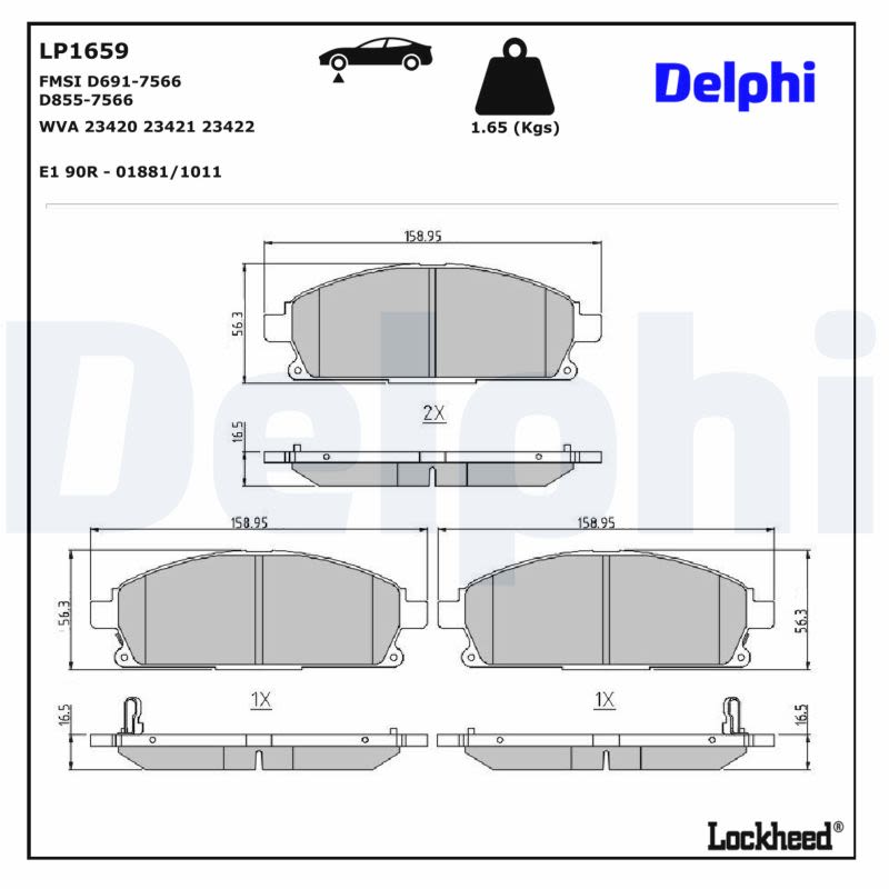 Комплект гальмівних колодок передн , INFINITI Q45 II, QX4, NISSAN PATHFINDER II, QUEST, SERENA, X-TRAIL I 2.0-4.1 09.95- фото 6