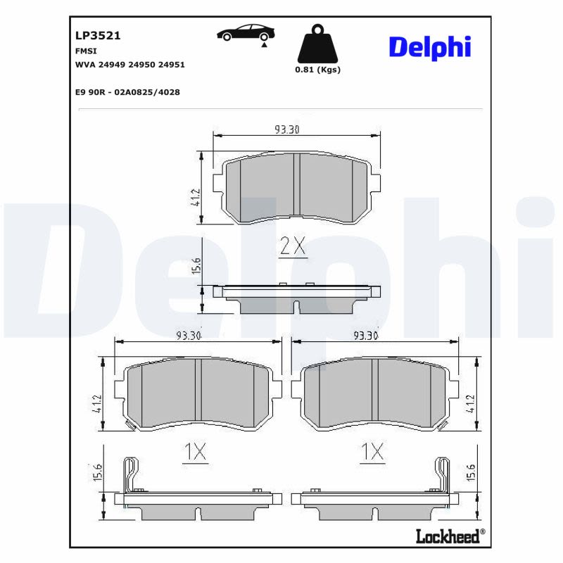 Комплект гальмівних колодок задн , HYUNDAI ACCENT III, I20 I, I30, IX35 1.1D-2.4 11.05-12.15 фото 4