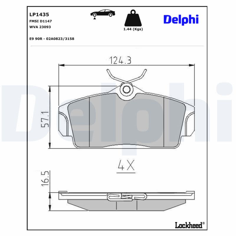 Комплект гальмівних колодок передн , NISSAN ALMERA II, PRIMERA 1.5-2.2D 06.90-11.06 фото 4