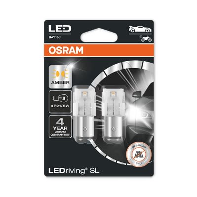 Автолампа світлодіодна P21/5W LED 12V 1.9W BAY15D / LEDRIVING® SL / YELLOW - ЯНТАРНИЙ-ЖО OSRAM (7528DYP-02B) osram фото 3