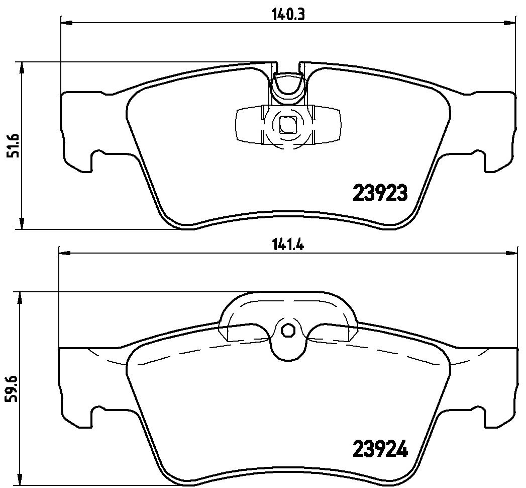 Колодки гальмівні дискові MB M-CLASS (W164) 3.5 2005.02-2012.12 BREMBO (P50064) BREMBO фото 4
