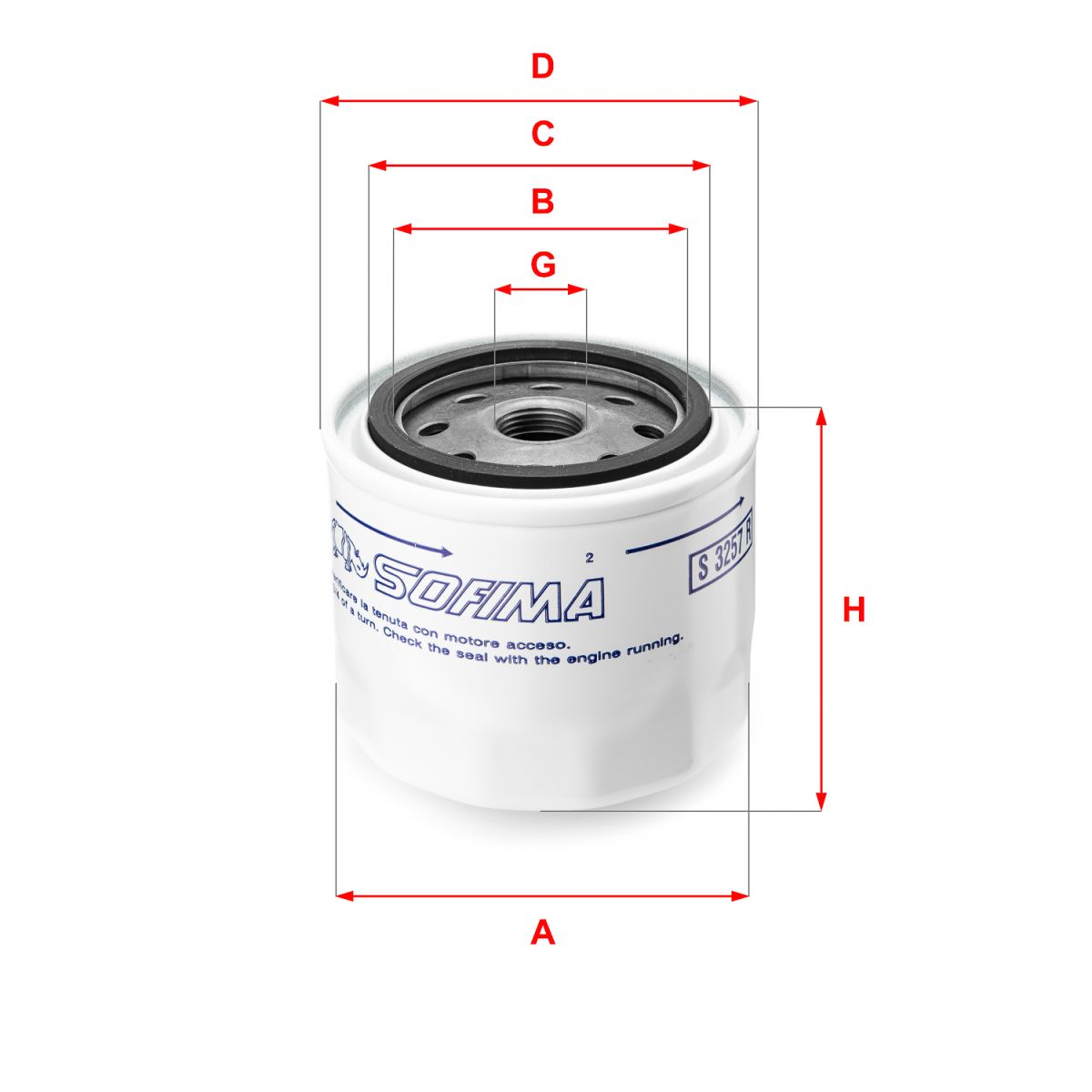 Filtr oleju SOFIMA S 3257 R