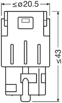 LED лампочка (упаковка-блістер 2шт) WY21W 12В 1,3Вт WX3X16D без гомологічного сертифікату LEDriving SL фото 3