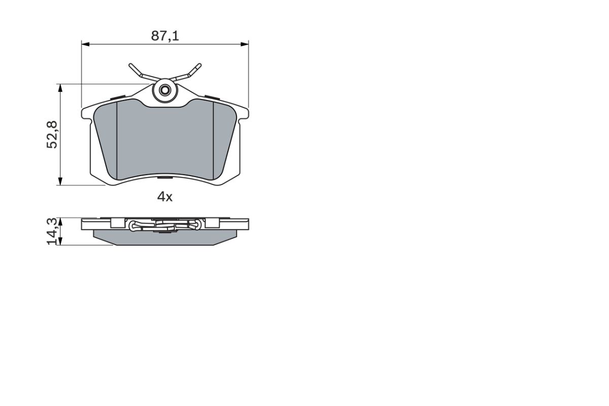 Колодки гальмівні дискові VW GOLF II (19E, 1G1) 1.6 1983.08-1992.12 BOSCH (0 986 466 683) Bosch фото 8