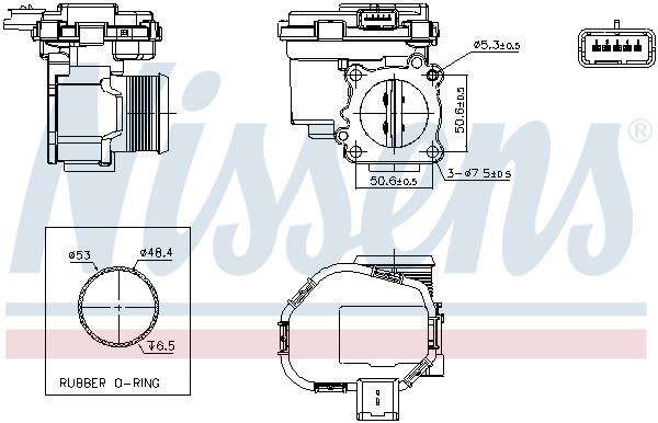 Дросельна заслонка з електроприводом CITROEN C-ELYSEE (DD_) - 1.6 HDI 92 (2012.11->) NISSENS (955291) Nissens фото 11