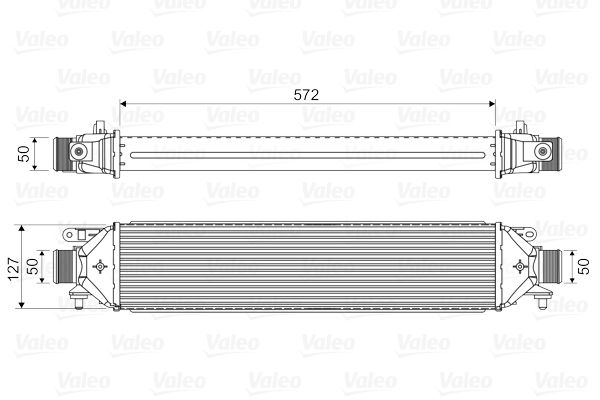 Радиатор наддува FIAT DOBLO CARGO (263_) 1.3 D MULTIJET 2010.02 - VALEO (818824) Valeo фото 3