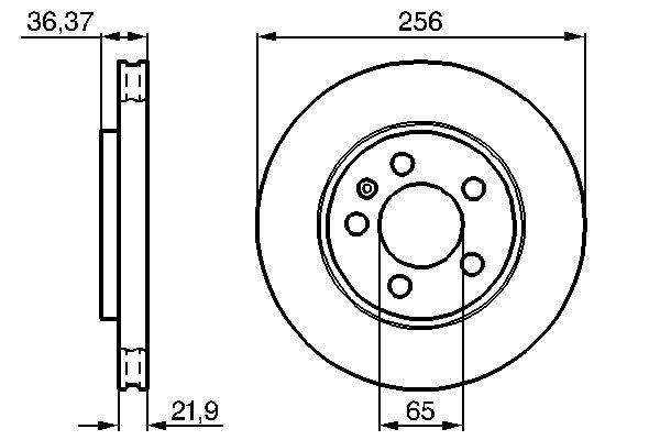 Диск гальмівний ВЕНТИЛ VW BORA I (1J2) 1.6 1998.10-2013.12 BOSCH (0 986 478 482) Bosch фото 9