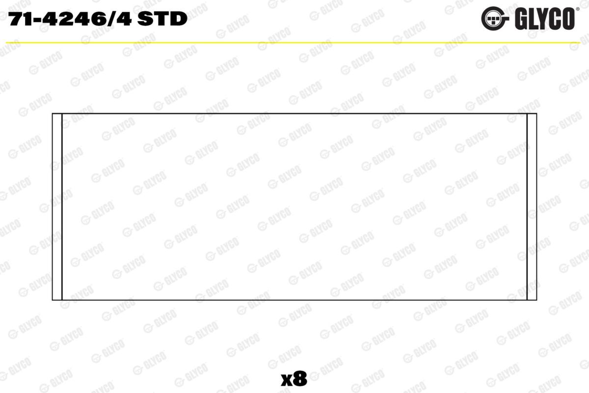 Вкладиші PSA/FORD 1.6 HDI DV6TED4/9HY/DV6ATED4/9HW(DV6BTED4)/9HP(DV6DTED)/ GLYCO (71-4246/4 STD) Glyco фото 4