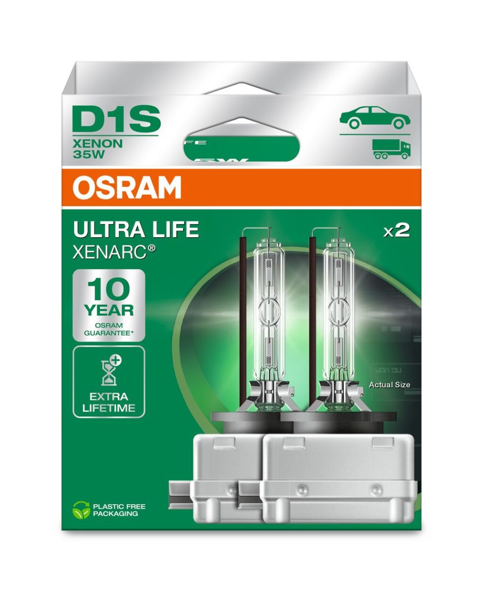 Автолампа ксенонова D1S 85V 35W 4300K PK32D-2 / XENARC® ULTRA LIFE - В 4 РАЗИ ЗБІЛЬШЕ OSRAM (66140ULT-2HB) osram фото 5