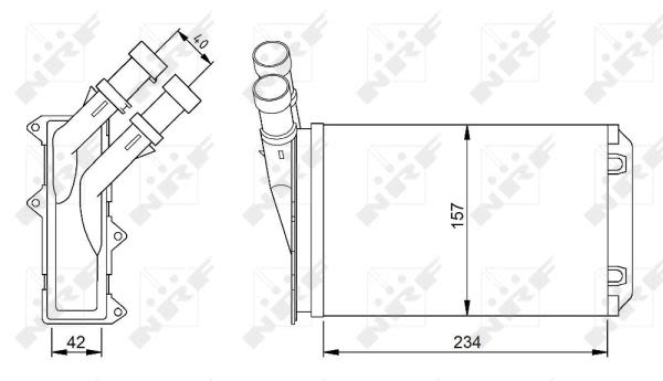 Радиатор печки Citroen Berlingo/Peugeot Partner 96- (157x234x42) фото 11