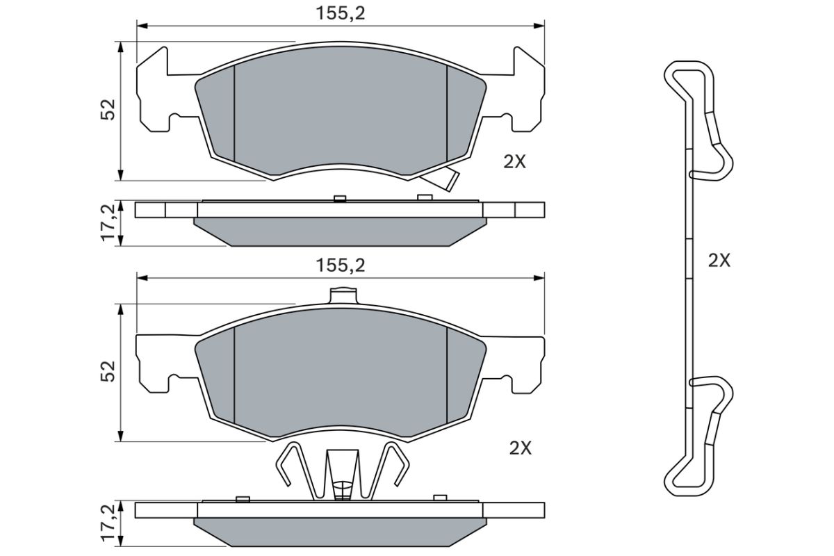 Комплект гальмівних колодок передн , OPEL CORSA E 1.0-1.4LPG 09.14- фото 8
