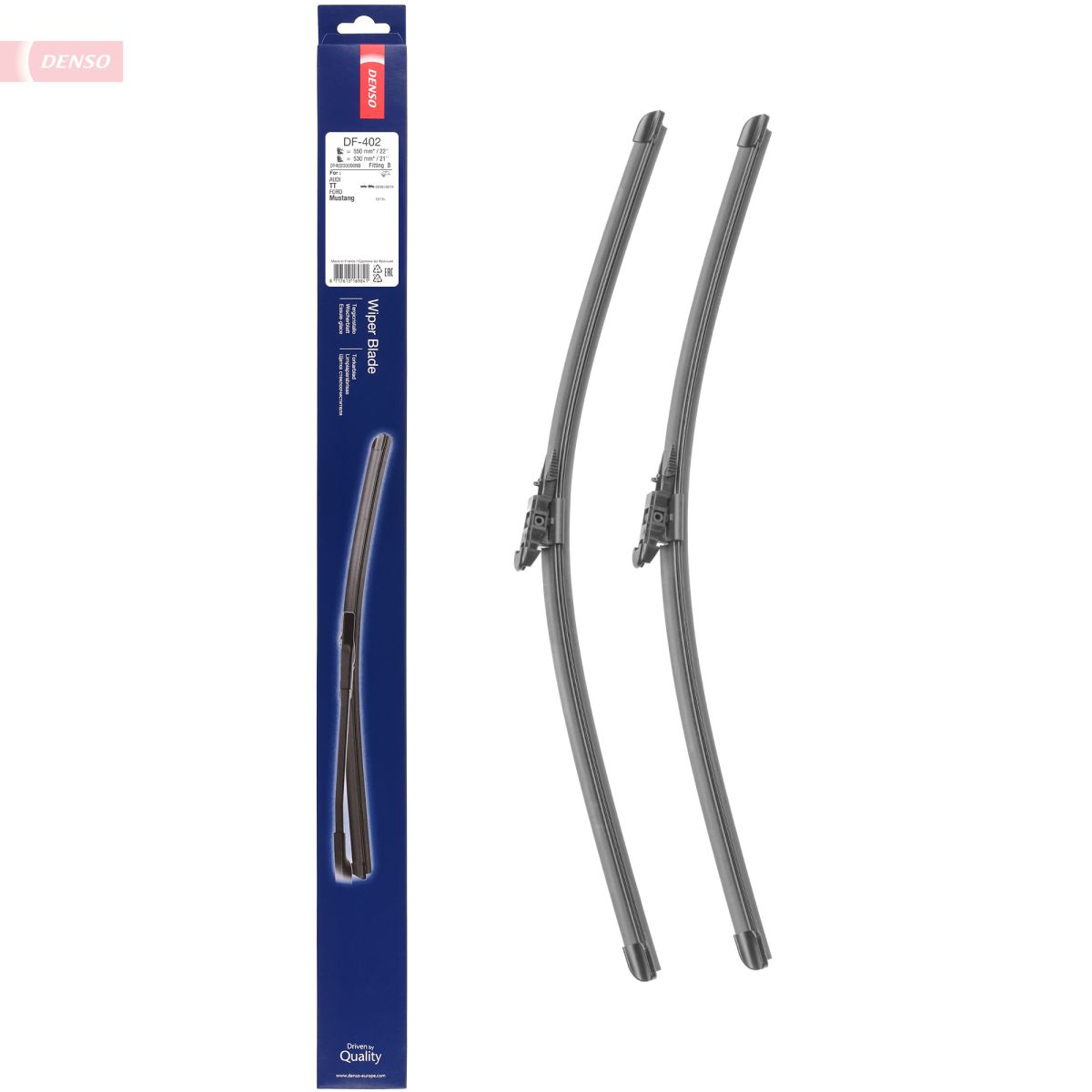 Щітка склоочисника К-Т БЕЗКАРКАСНИЙ / 550/530 MM / LHD / AUDI TT (8J) (06-14) 08/06- DENSO (DF-402) Denso фото 6