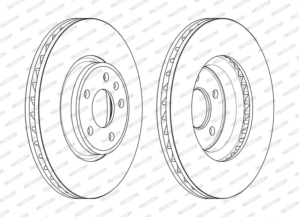 Диск гальмівний AUDI Q5 (FYB, FYG) 2.0 2016.05- FERODO (DDF2596C-1) Ferodo фото 5